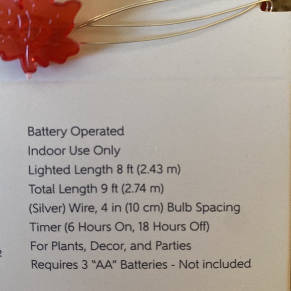 Place and Time Fall Decor Maple Leaf Lights - Picture 4 of 4